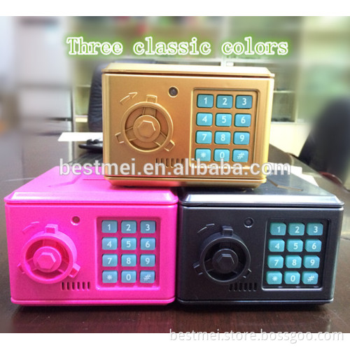 second generation plastic electric password mini money safe box for kids